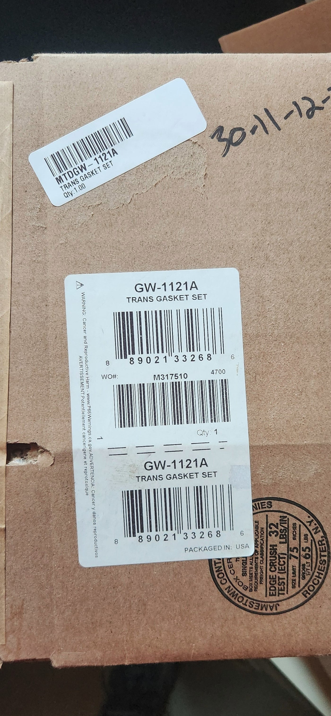 Troy-Bilt GW-1121A Trans Gasket Set