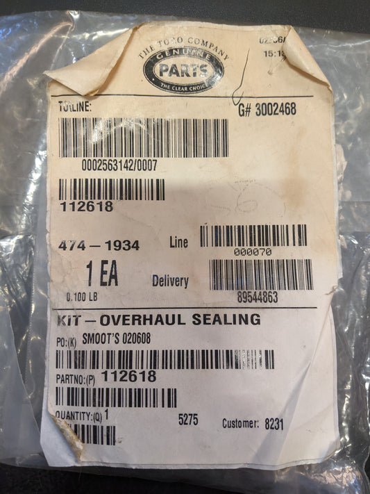 Wheel Horse 700Z Series 112618 Overhaul Kit NOS