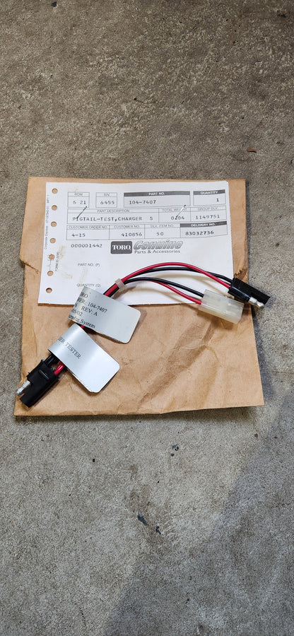 Toro Wheel Horse NOS 104-7407 Pigtail-Test, Charger