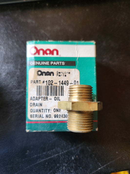 Onan NOS 102-1449-01 Oil Drain Adapter
