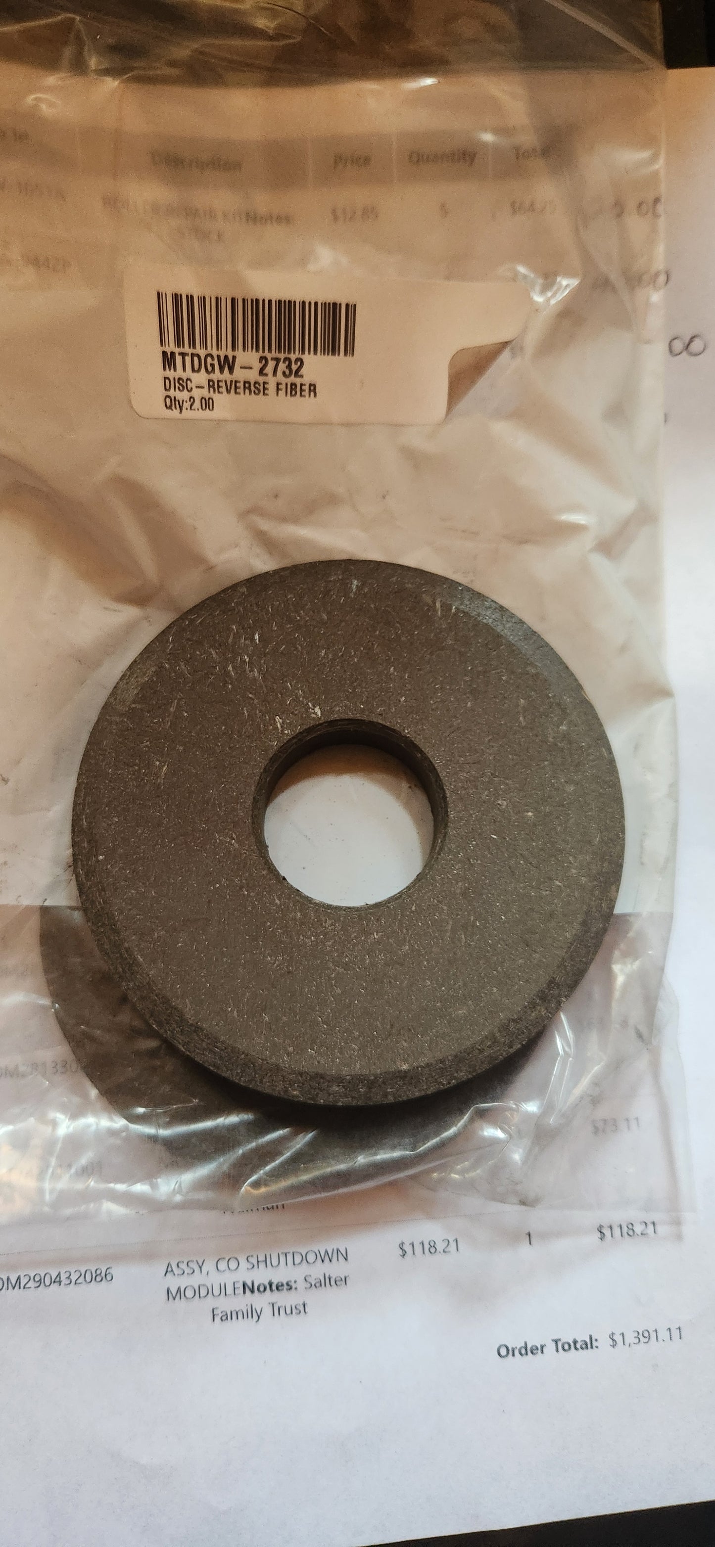 Troy-Bilt GW-2732 Reverse Fiber Disc