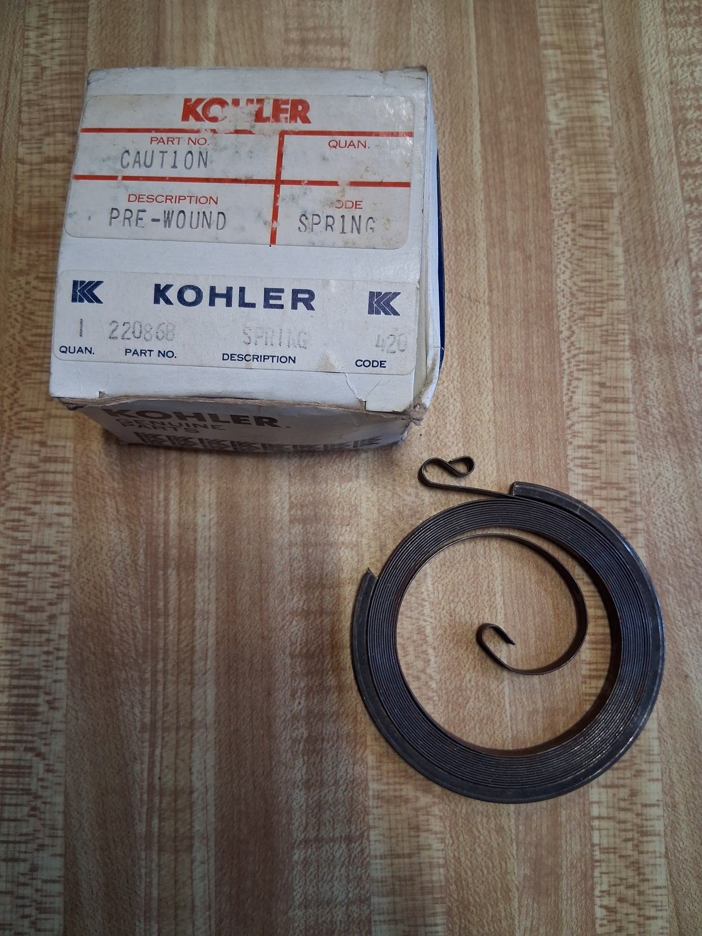 Kohler 220868 NOS Spring