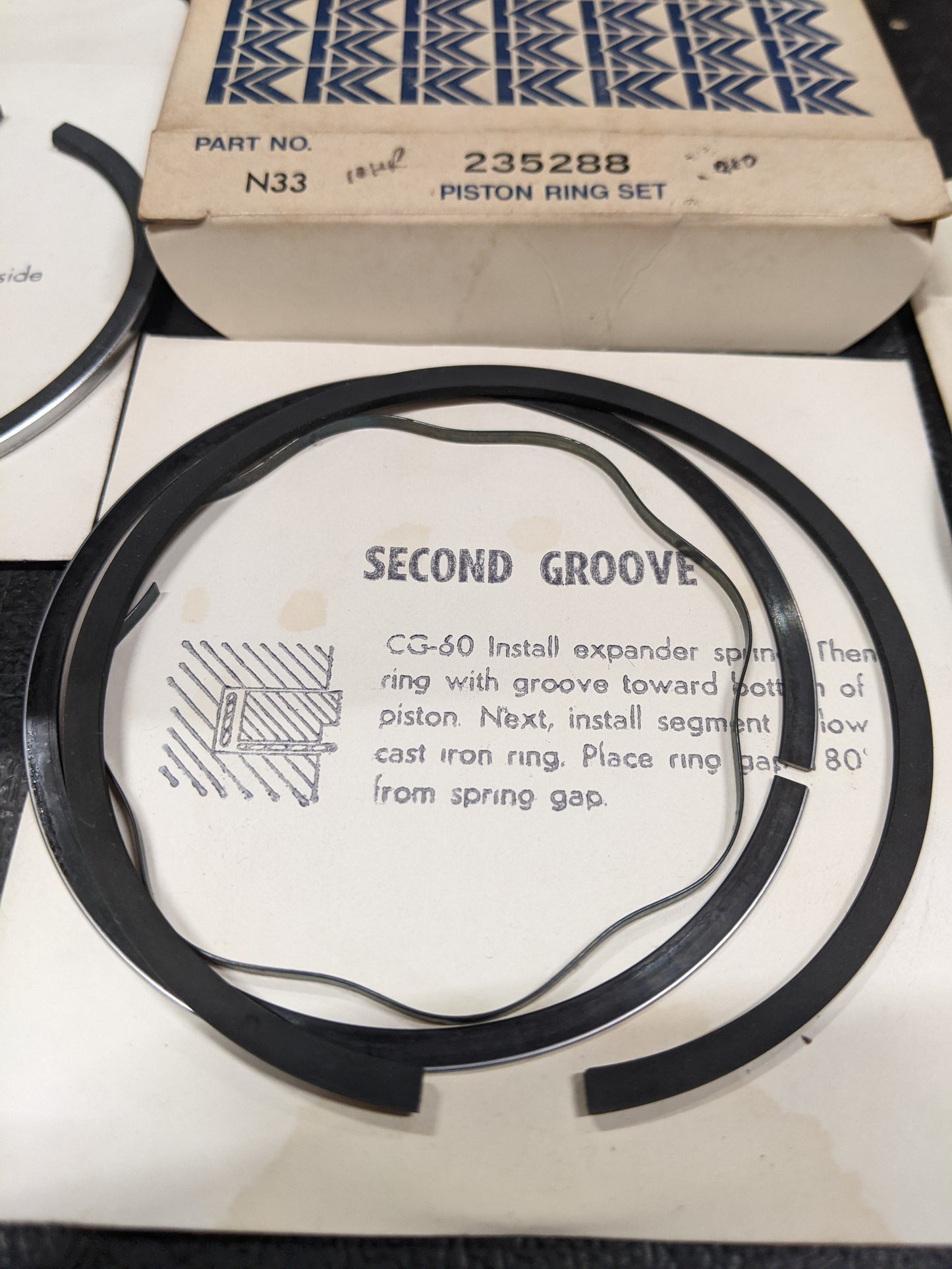 Kohler NOS 235288 Piston Rings