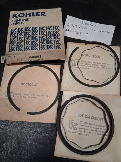 Kohler NOS 235892 Superseded to 48-108-04 Ring Set