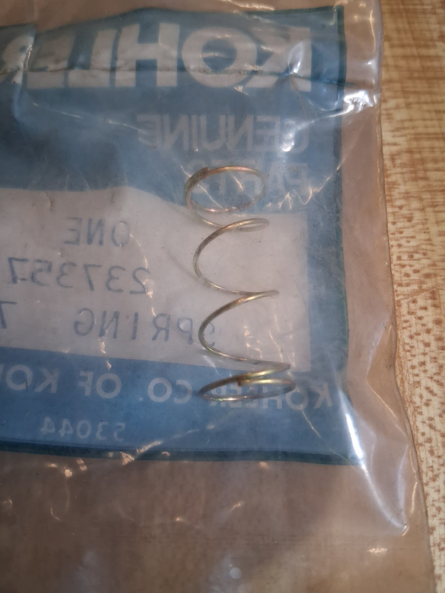 Kohler 237357 NOS Spring