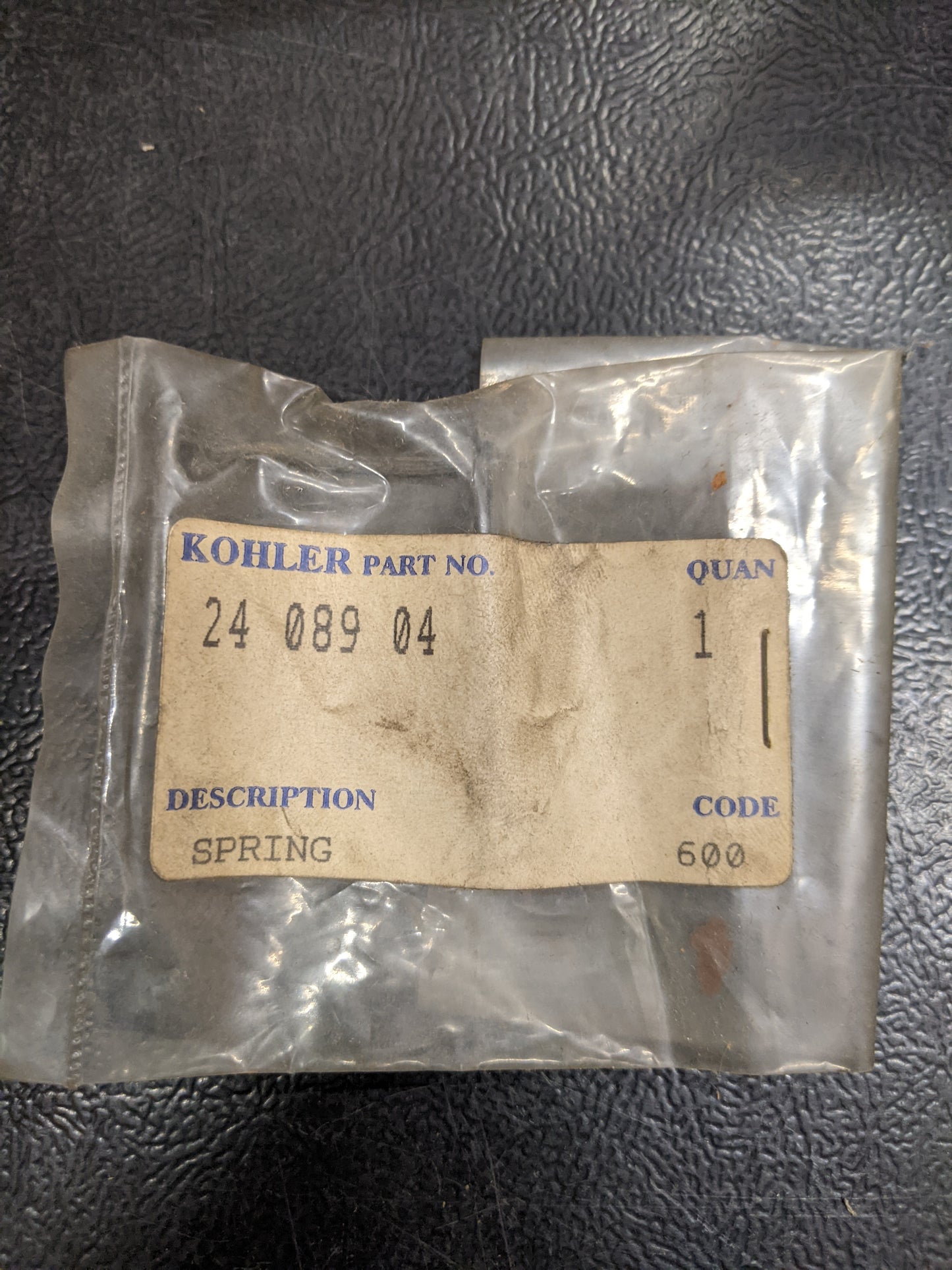 Kohler 24-089-04 NOS Air Cleaner Cover Spring