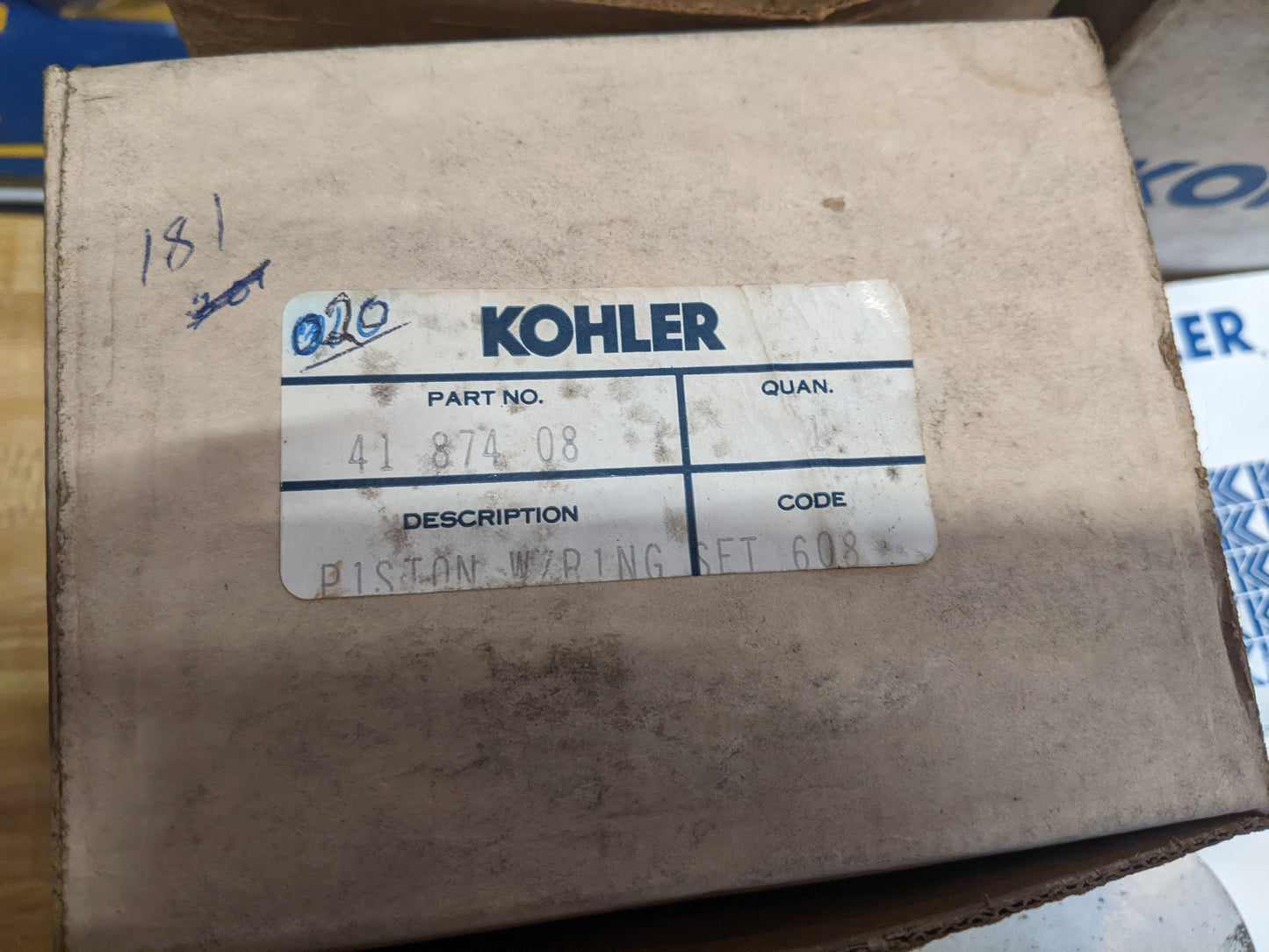 Kohler 41-874-08 Piston and Rings Set NOS