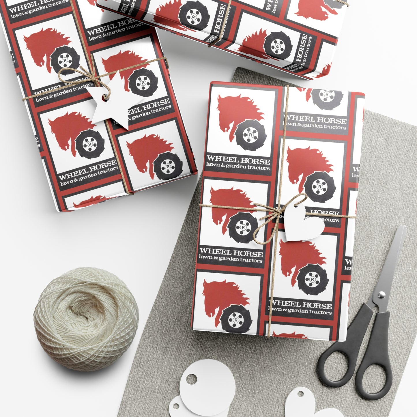 Wheel Horse Lawn and Garden Tractors Logo Wrapping Paper