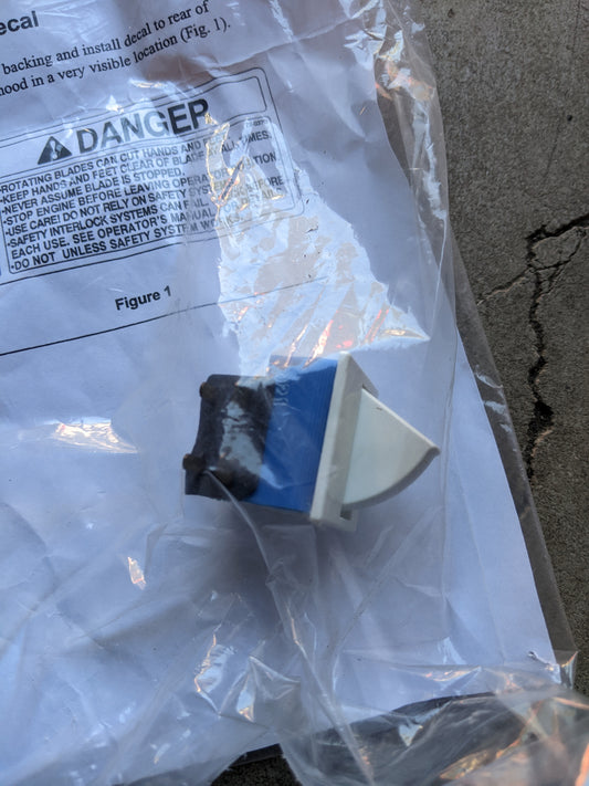 Wheel Horse 98-2392 Interlock Switch & Decal NOS