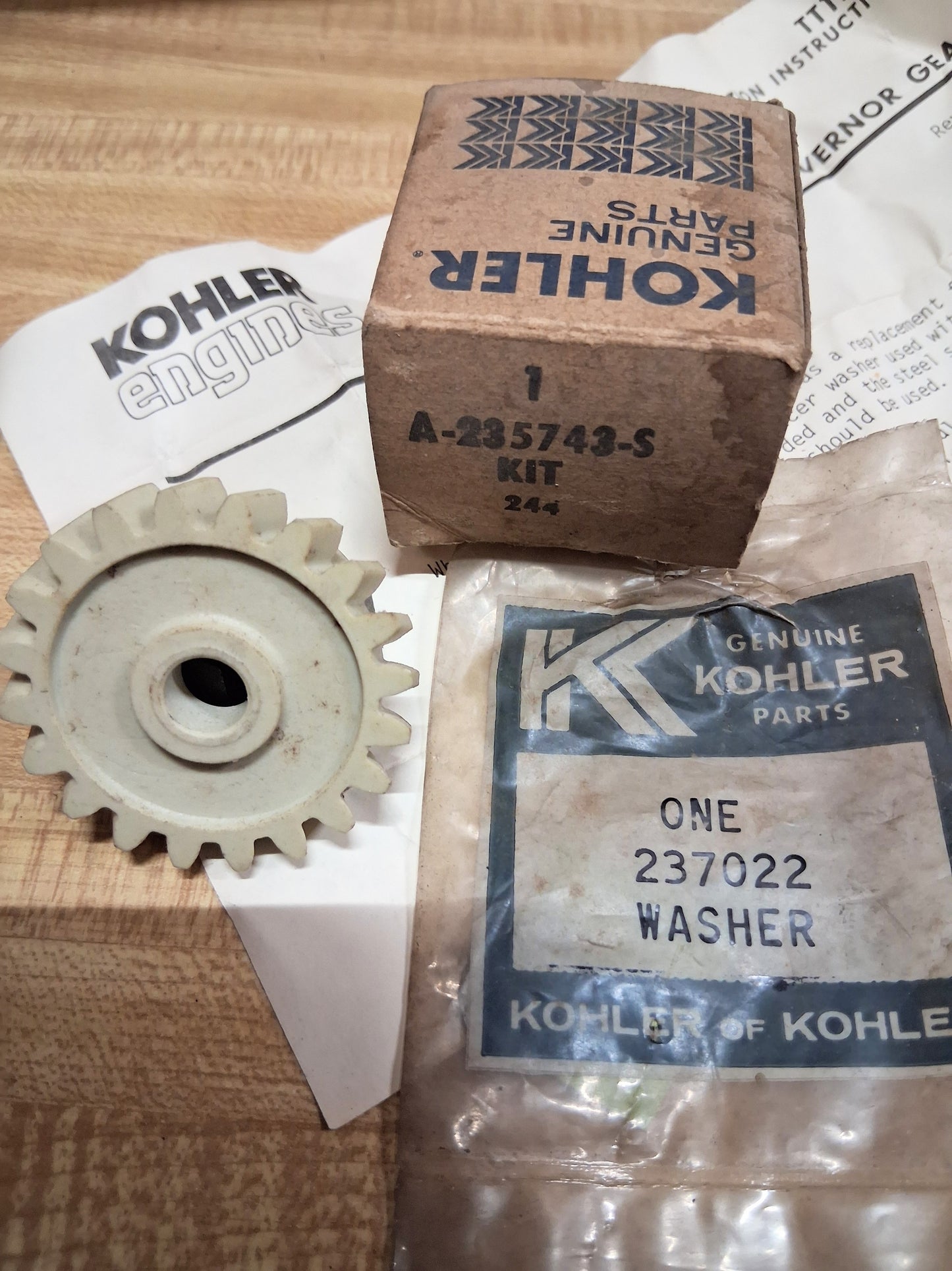 Kohler A-235743-S Governor Gear NOS